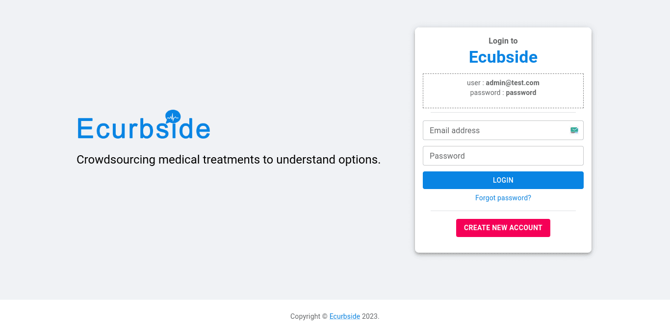 Ecurbside project screenshot